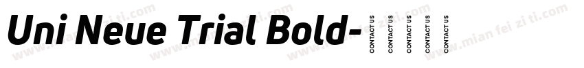 Uni Neue Trial Bold字体转换